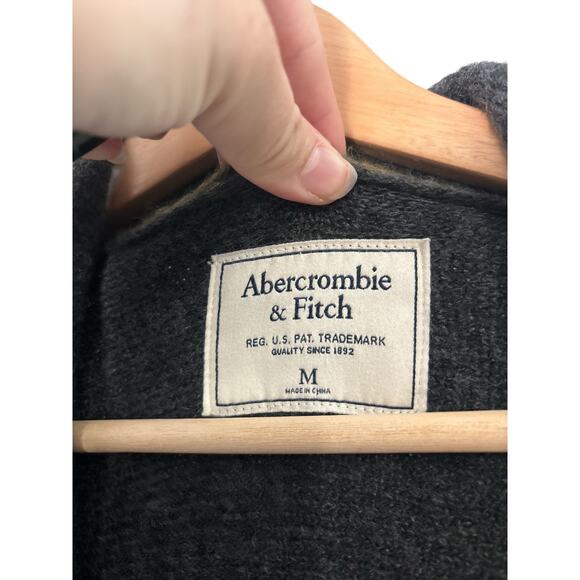 Abercrombie &‎ Fitch Shawl Collar Cardigan Sweater Olive Green Size Medium - Picture 5 of 8